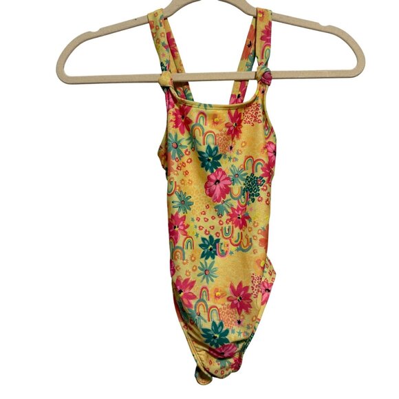 Cat & Jack Girls Floral Rainbow One-Piece Swimsuit Size M (8) - Picture 1 of 7